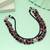 Red & black color beaded necklace with ethnic design