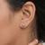 Silver color american diamond earrings with crystal design