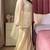 Women's Gorgeous Embroidery Work Georgette Silk Fabric Straight Kurta Sharara and Dupatta Set