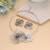 Silver color floral shape anti tarnish hasli necklace set