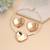 Gold color heart shape anti tarnish hasli necklace set