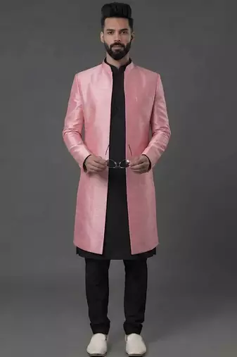 Indo silk kurta with embroidery work for men;s