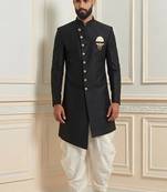 Indo sherwani silk kurta with embroidery work for men;s