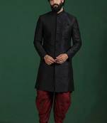 Indowestern sherwani silk kurta with embroidery work for men;s
