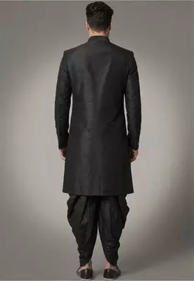 Indowestern sherwani silk kurta with embroidery work for men;s 2
