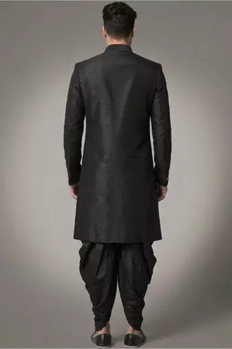 Indowestern sherwani silk kurta with embroidery work for men;s
