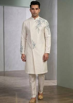 Cream sherwani for mens 2