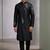 Black silk sherwani for mens