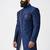 Blue indo silk sherwani for mens