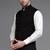 Black jacket kurta set for men's