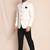 Cream bandhgala black pant for men's