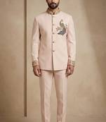 Cream silk jodhpuri for men's wear