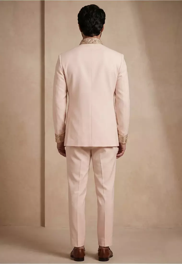Cream silk jodhpuri for men's wear
