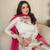 Embroidered Roman Glass Silk Straight Kurta Sharara and Dupatta Set