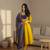 Embroidered Chanderi Flared Kurta Pant and Dupatta Set