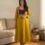 Embroidered Chanderi Flared Kurta Pant and Dupatta Set