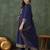 Women's Gorgeous Embroidery Work Vichitra Silk Fabric Flared Kurta Pant and Dupatta Set