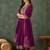 Embroidered Vichitra Silk Flared Kurta Pant and Dupatta Set