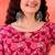Wine linen floral printed casual saree with blouse piece