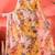 Yellow linen floral printed casual saree with blouse piece