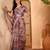 Pink linen floral printed casual saree with blouse piece