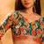 Multicolor linen floral printed casual saree with blouse piece