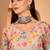 Multicolor linen floral printed casual saree with blouse piece