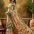 Multicolor linen floral printed casual saree with blouse piece