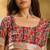 Multicolor linen floral printed casual saree with blouse piece