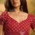 Maroon linen floral printed casual saree with blouse piece