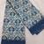 Blue linen floral printed casual saree with blouse piece
