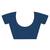Blue linen floral printed casual saree with blouse piece