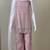 Pink viscose organza kurti set with organza dupatta
