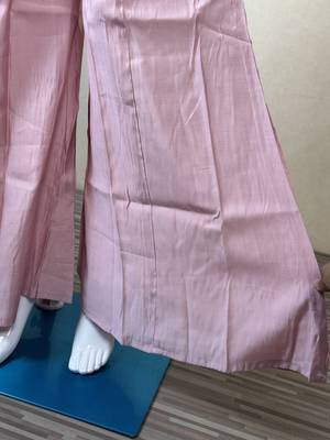 Pink viscose organza kurti set with organza dupatta 5