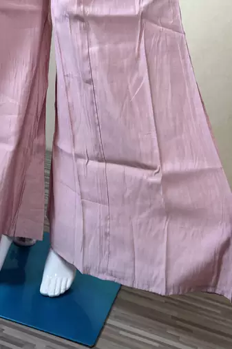 Pink viscose organza kurti set with organza dupatta