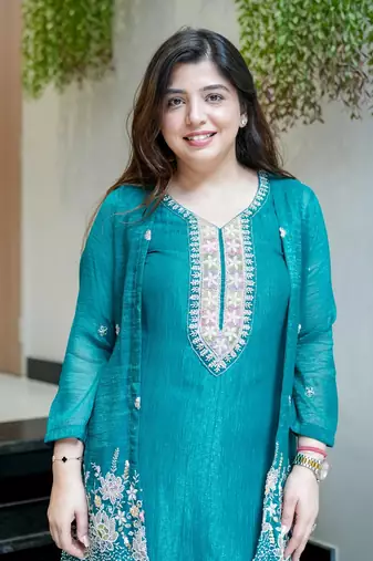Embroidered Chinon Silk Straight Kurta Pant with Koti Set
