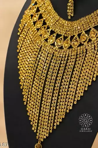 Indian bollywood gold plated kundan choker bridal necklace earrings jewelry set