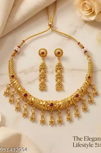 Indian bollywood gold plated kundan choker bridal necklace earrings jewelry set