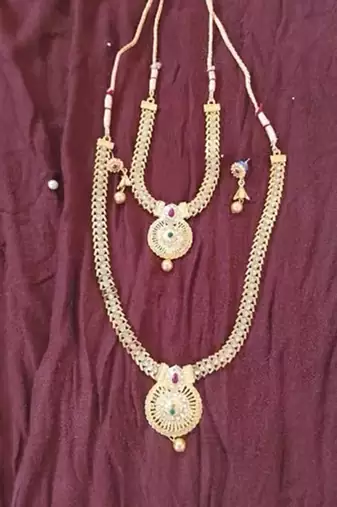 Indian bollywood gold plated kundan choker bridal necklace earrings jewelry set