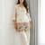 Embroidered Chinon Silk Straight Kurta & Blouse With Palazzo Set