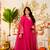 Embroidered Viscose Chanderi Flared Anarkali Pant and Dupatta Set