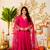 Embroidered Viscose Chanderi Flared Anarkali Pant and Dupatta Set