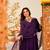 Embroidered Viscose Chanderi Flared Anarkali Pant and Dupatta Set