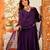 Embroidered Viscose Chanderi Flared Anarkali Pant and Dupatta Set