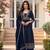 Printed Vichitra Silk Flared Kurta Palazzo and Dupatta Set