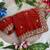 Red Color beads and Hand Work Sartin Saree