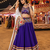 Purple Gamthi Mirror Work Lehenga Choli with Dupatta