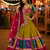 Green Navratri Cotton Lehenga Choli with Georgette Dupatta