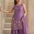 Embroidered French Crepe Straight Kurta Sharara and Dupatta Set