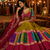 Green Navratri Cotton Lehenga Choli with Georgette Dupatta
